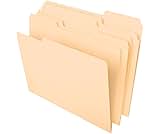 Pendaflex File Folders, Letter Size, 8-1/2" x 11", Classic Manila, 1/3-Cut Tabs in Left, Right, Center Positions, 100...