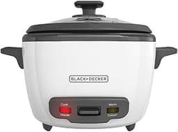 BLACK+DECKER 16-Cup Rice Cooker, RC516, 8-Cup Uncooked Rice, Steaming Basket, Removable Non-Stick Bowl, One Touch
