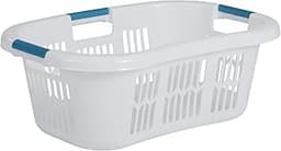 Rubbermaid Laundry Basket XL Hip-Hugger Basket 2.1-Bushel White Laundry Storage/Bathroom/Bedroom/Home Closet