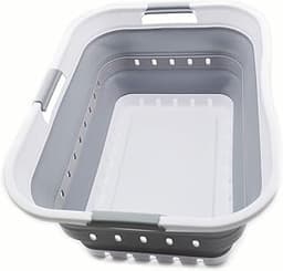 SAMMART 42L (11 gallon) Collapsible Plastic Laundry Basket - Foldable Pop Up Storage Container/Organizer - Space Savi...