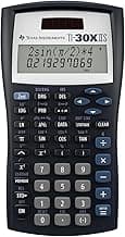 Texas Instruments TI-30XIIS Scientific Calculator, Black with Blue Accents (30XIIS/TBL/1L1/BK)