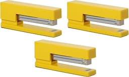 JAM PAPER Modern Desk Stapler - Yellow - 3/Pack