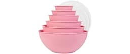 BoxedHome BPA Free Plastic Round Mixing Bowl with Lids, 12 Pack Nesting Bowls with Lids Set, Microwave and Dishwasher...