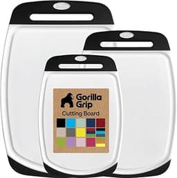 GORILLA GRIP Cutting Board, Slip Resistant and Nonporous, BPA-Free, Black