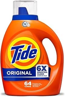 Tide Laundry Detergent Liquid, Original Scent, 64 Loads, 80 FL OZ, Works on 100% of Common Stains, Laundry Soap, Liqu...