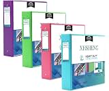 2 Inch Binders 3 Ring,One Touch Easy Open D-Rings,Letter Size,4 Pack | with 2 Pockets, Holds 400 Sheets 8.5x11 inch P...