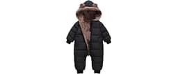 AiWMGL Baby Boys Girls Snowsuit Winter Clothes Suit Hooded Jumpsuit Romper Bear Outfit Infant Warm Coat Outwear Overcoat