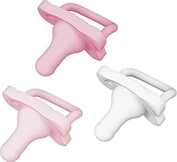Dr. Brown's HappyPaci 100% Silicone Baby Pacifier, Contoured One-Piece Design, Light Pink/Pink/White, 0-6m, BPA-Free,...