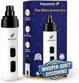 Silent Groom Pro Pet Nail Grinder | Whisper Quiet Claw Trimmer for Dogs, Cats and Other Animals | Safe & Stress Free ...