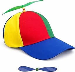ComfyAge Colorful Propeller Hat Baseball Cap: Funny Adjustable Helicopter Hat Propeller Cap Unisex Snapback Baseball Hat