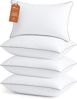 Sasttie Firm Pillows Queen Size Set of 4, Bed Pillows for Side, Back, and Stomach Sleepers - Oeko-Tex Certified Suppo...