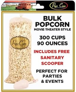 Fresh Gourmet Popcorn Bulk Bag – 5.6 lbs (90 oz / 300 Cups) Movie Theater Style Butter Flavor, XL Party & Event Popco...