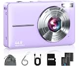 Digital Camera, FHD 1080P Point and Shoot Camera for Kids Teens Starters | with 32GB Card Filters 16X Zoom Anti-Shake...