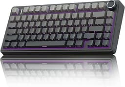 AULA F75 Pro Wireless Mechanical Keyboard,75% Hot Swappable Custom Keyboard with Knob,RGB Backlit,Pre-lubed Reaper Sw...