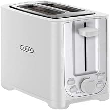 bella 2 Slice Toaster with Auto Shut Off - Extra Wide Slots & Removable Crumb Tray and Cancel, Defrost & Reheat Funct...