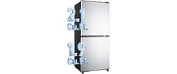 Anypro 4.0 Cu.Ft Fridge with Bottom Freezer, 2 Door Refrigerator with Drawer, 7 Level Temperatures and Adjustable She...