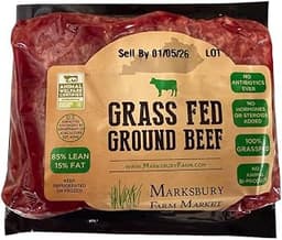 Marksbury Farm Market, Beef Ground 85/15 Brick Grass Fed Step 4, 16 Ounce