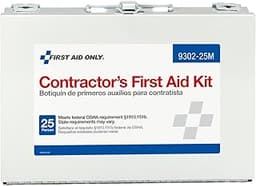 First Aid Only 9302-25M 25-Person Contractor's First Aid Kit for Home Renovation, Job Sites, and Construction Vehicle...