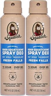 Dr. Squatch Spray Natural Men’s Deodorant – Quick Dry Deodorant Men, Aluminum Free, Dermatologist-Tested – Created fo...