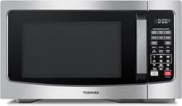 TOSHIBA EM131A5C-SS Countertop Microwave Ovens 1.2 Cu Ft with 12.4" Removable Turntable Smart Humidity Sensor, 12 Aut...