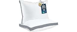 Utopia Bedding Bed Pillows for Sleeping Queen Size (Grey), Set of 2, Soft & Fluffy Pillow with Down Alternative Filli...