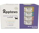 Applaws Fish & Chicken Variety in Broth Wet Cat Food 24-Pack 2.47 oz Cans | 100% Natural, High Quality Ingredients, H...