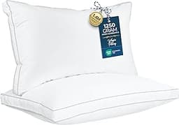 Utopia Bedding Bed Pillows for Sleeping King Size (White), Set of 2, Soft & Fluffy Pillow with Down Alternative Filli...