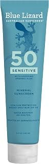 Blue Lizard Sensitive Mineral Sunscreen SPF 50 Sunscreen Lotion, 5 fl oz