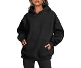 Trendy Queen Womens Hoodies Oversized Sweatshirt | Cozy Fleece Hoodie,Basic Pullover Sweatshirt,Large Kangaroo Pocket...