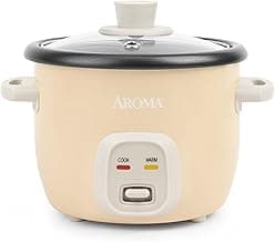AROMA® Mini Rice Cooker, 2-Cup (Uncooked) / 4-Cup (Cooked), Grain Cooker, Soup Maker, Oatmeal Cooker, Auto Keep Warm,...