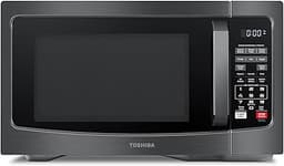 TOSHIBA EM131A5C-BS Countertop Microwave Ovens 1.2 Cu Ft, 12.4" Removable Turntable Smart Humidity Sensor 12 Auto Men...