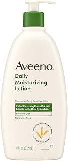 Aveeno Daily Moisturizing Body Lotion, Body Lotion for Dry Skin with Prebiotic Oat, Paraben Free, Fragrance Free, Non...
