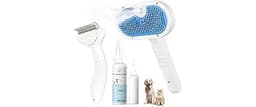 Pet Steam Brush for Dog & Cat - 3-in-1 Steam Grooming Slicker Brush & Undercoat Rake for Shedding - Self Cleaning Spr...