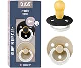 BIBS Pacifiers Colour Collection | Natural Rubber Baby Pacifier | Set of 2 BPA-Free Soothers | Made in Denmark | 18+ ...