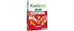 Kashi GO Protein Cereal, 12g Protein, 12g Fiber, Original, 12.3oz Box (1 Box)