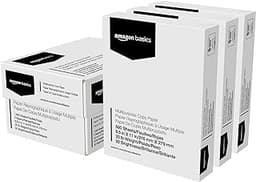 Amazon Basics Multipurpose Copy Printer Paper, 20 lb, 8.5 x 11 Inches, 3 Reams (1,500 Sheets), 92 Bright White for Ho...