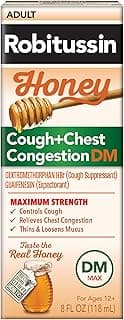 Robitussin Honey DM Max Cough Plus Chest Congestion, Adult Formula - 8 Fl Oz.