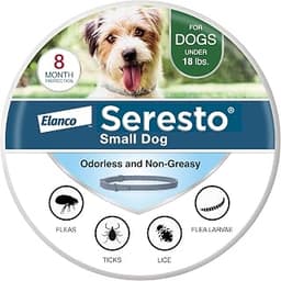 Seresto Small Dog Vet-Recommended Flea & Tick Treatment & Prevention Collar for Dogs Under 18 lbs | 8 Months Protection