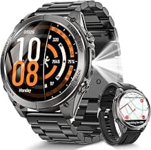 Military Smart Watch for Men, GPS & Offline Maps, Heart Rate/Sleep Monitor