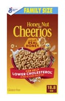 Cheerios Honey Nut Breakfast Cereal, Heart Healthy, Gluten Free, 18.8 oz