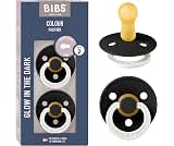 BIBS Pacifiers Colour Collection | Natural Rubber Baby Pacifier | Set of 2 BPA-Free Soothers | Made in Denmark | 6+ M...