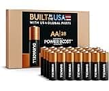 Duracell Coppertop AA Alkaline Batteries with POWER BOOST Ingredients, 28 Count (Pack of 1), Long-Lasting Alkaline, R...