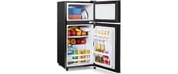 3.2 Cu.Ft Mini Fridge with Freezer, 7-Level Cooling Small Refrigerator | Energy Efficient Low Noise Double Door Compa...