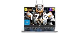 17.3 Inch Laptop with Windows11,Intel Quad-core Processor, 6000 mAh Battery | 16GB RAM 256GB SSD,WiFi 5, Webcam,Intel...
