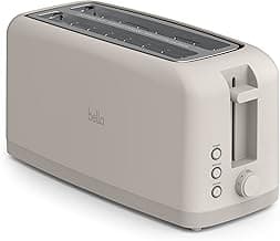 bella 4 Slice Slim Toaster, Fits-anywhere™ Kitchenware, 6 Setting Shade Control with Reheat & Cancel Buttons, Fits So...