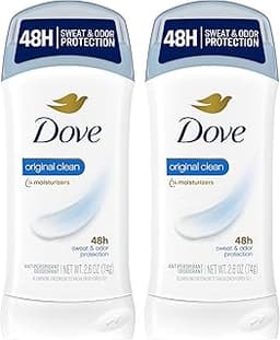 Dove Invisible Solid Antiperspirant Deodorant Stick 2 Count Original Clean, for Women, For All Day Underarm Sweat & O...