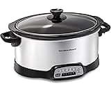Hamilton Beach 7 Quart Programmable Slow Cooker With Flexible Easy Programming, 5 Cooking Times, Dishwasher-Safe Croc...