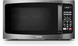 TOSHIBA ML-EM09PA(BS) Small Microwave Oven with 6 Auto Menus, Mute Function, LED Lighting Countertop Microwave Perfec...