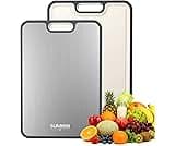 Titanium Cutting Board for Kitchen, Cutting Board Double Sided Food Grade, Pure Titanium/PP, Easy to Clean Large Size...