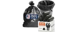 Delxo 55-60 Gallon Trash Bags, 150 Count, 40×54'' Large Black Garbage Bags | Light-to-Medium Duty Star-Seal Can Liner...